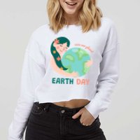 Save Our Planet Mother Earth Cute Cropped Pullover Crew