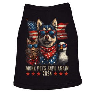 Save Our Pets Funny Make Pets Safe Again Trump 2024 Gift Doggie Tank