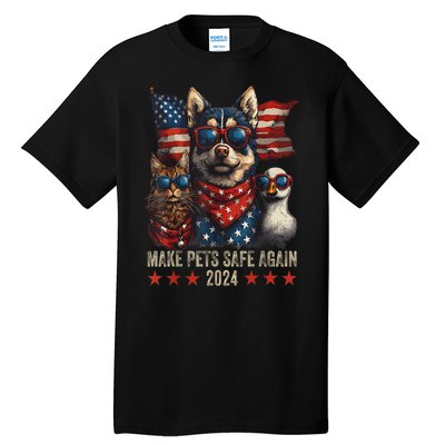 Save Our Pets Funny Make Pets Safe Again Trump 2024 Gift Tall T-Shirt