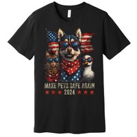 Save Our Pets Funny Make Pets Safe Again Trump 2024 Gift Premium T-Shirt