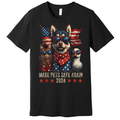 Save Our Pets Funny Make Pets Safe Again Trump 2024 Gift Premium T-Shirt