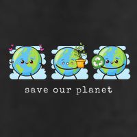 Save Our Planet Earth Day Awareness Cute 7 Panel Mesh Trucker Snapback Hat