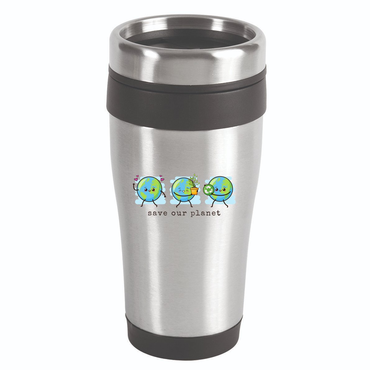Save Our Planet Earth Day Awareness Cute 16oz Travel Tumbler
