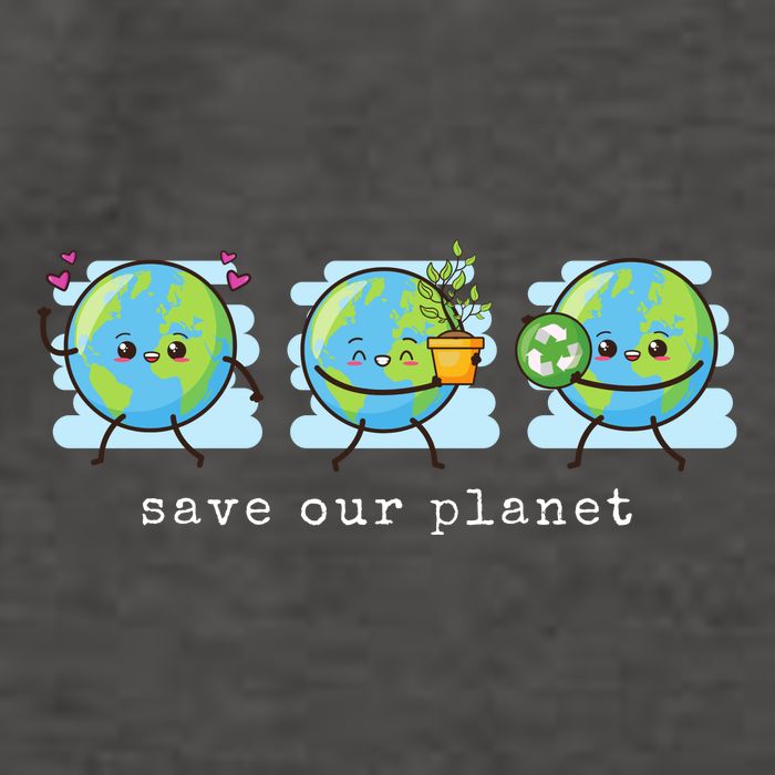 Save Our Planet Earth Day Awareness Cute Vector Backpack