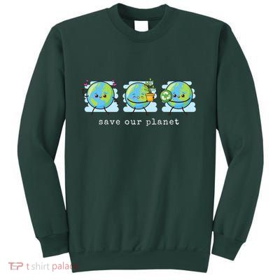 Save Our Planet Earth Day Awareness Cute Sweatshirt