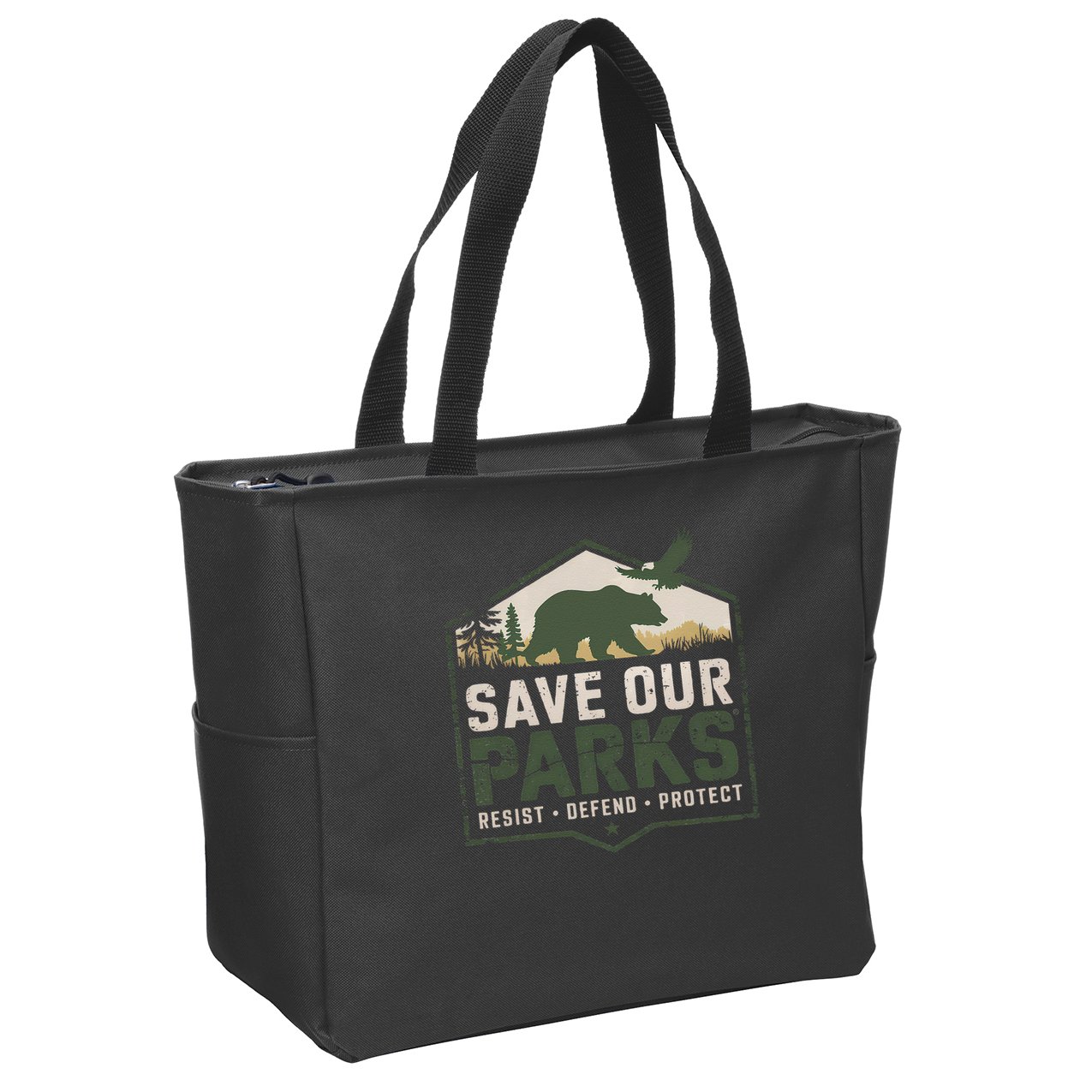 Save Our Parks Resist National Park Protect ALT US Parks Zip Tote Bag