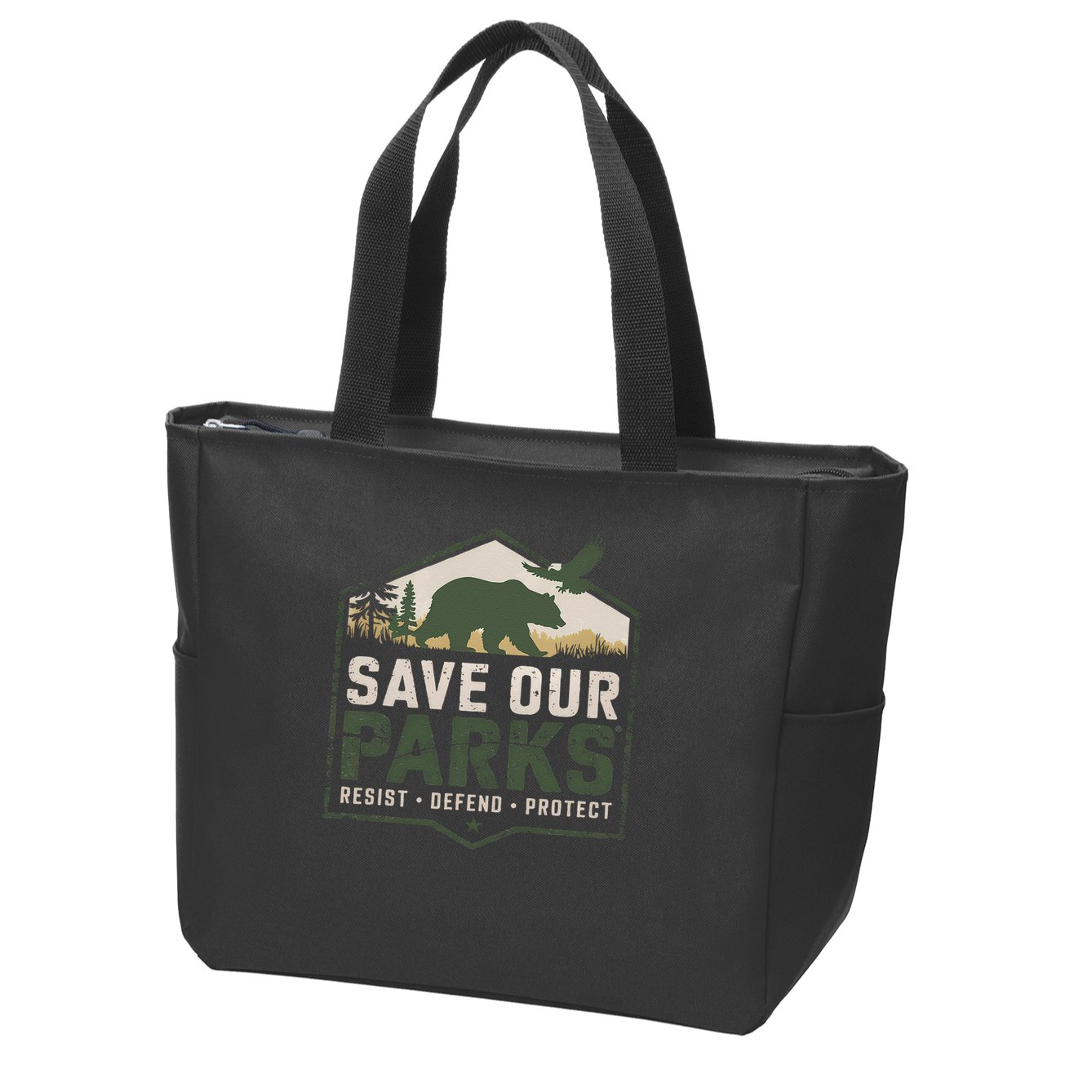 Save Our Parks Resist National Park Protect ALT US Parks Zip Tote Bag