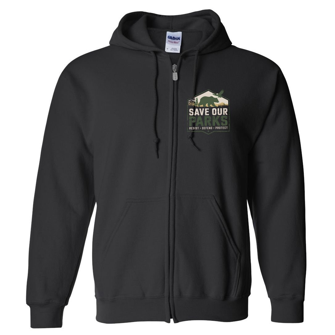 Save Our Parks Resist National Park Protect ALT US Parks Full Zip Hoodie