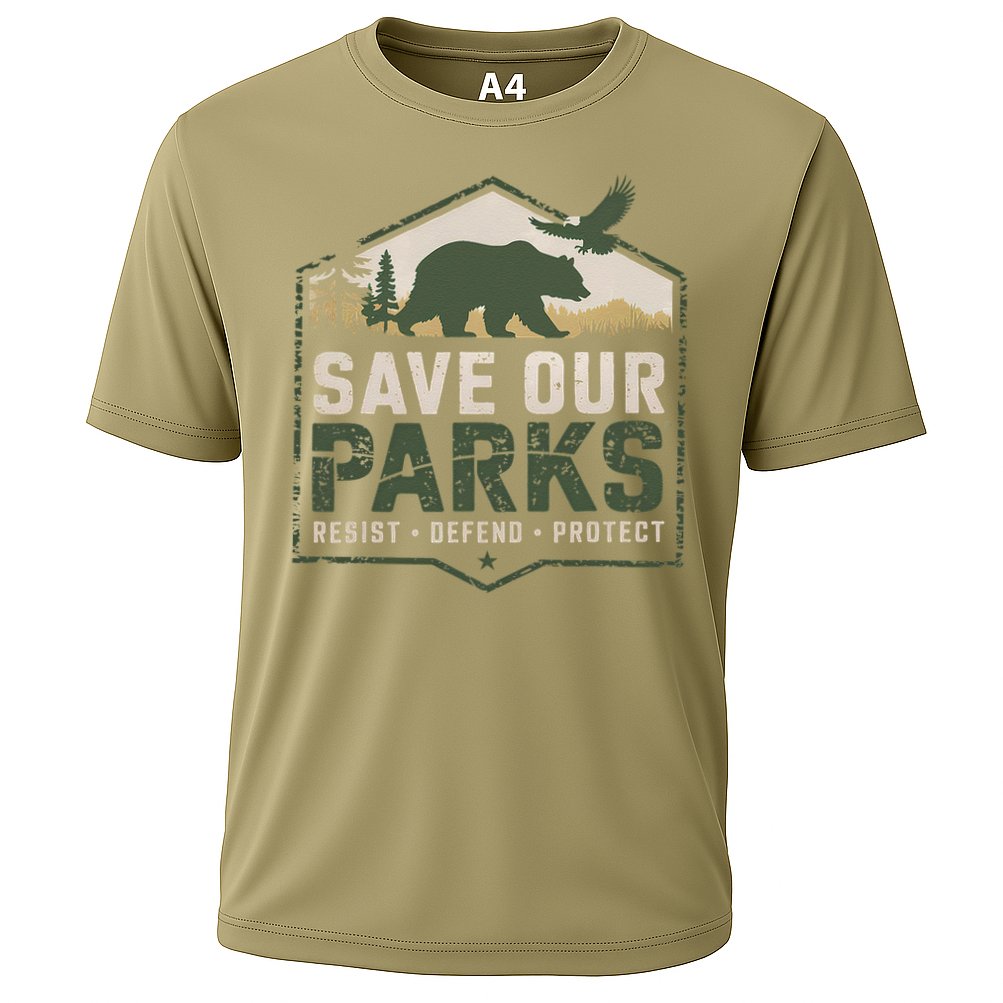 Save Our Parks Resist National Park Protect ALT US Parks Cooling Performance Crew T-Shirt