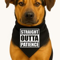 Straight Outta Patience Meme USA-Made Doggie Bandana