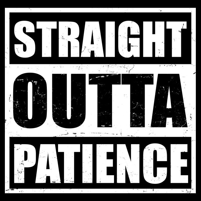 Straight Outta Patience Meme USA-Made Doggie Bandana