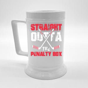 Straight Outta Penalty Box | Ice Hockey Player Beer Stein