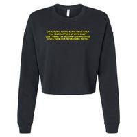 Sultans Of Ping Advice Cropped Pullover Crew