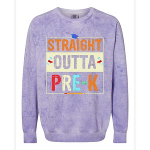 Straight Outta Pre K Preschool Graduation Gifts Colorblast Crewneck Sweatshirt