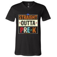 Straight Outta Pre K Preschool Graduation Gifts V-Neck T-Shirt