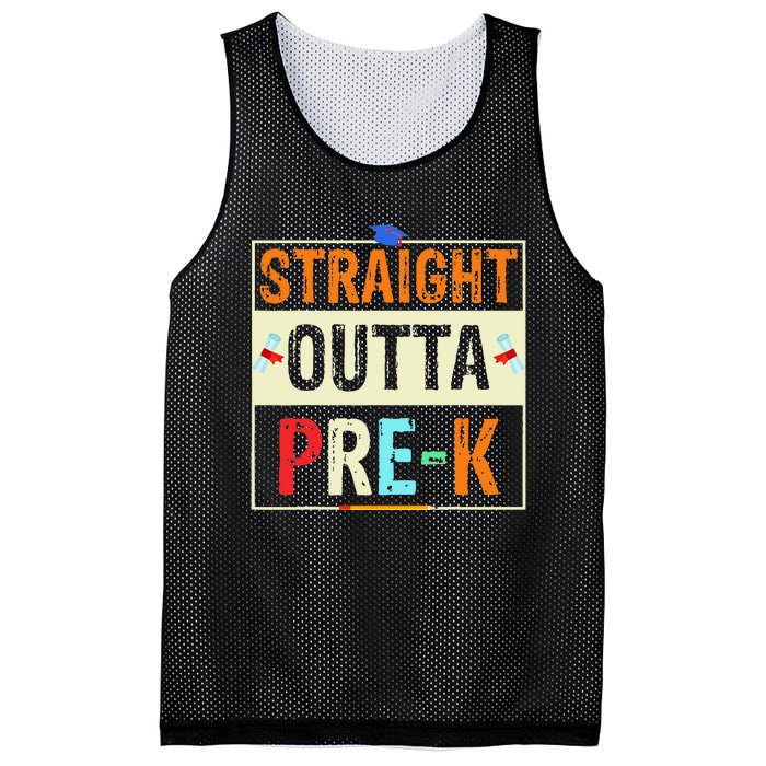 Straight Outta Pre K Preschool Graduation Gifts Mesh Reversible Basketball Jersey Tank