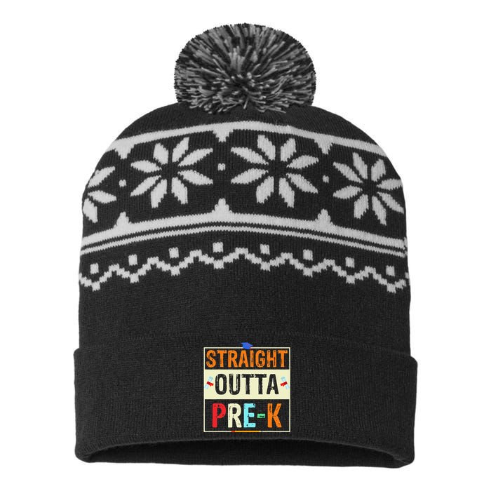 Straight Outta Pre K Preschool Graduation Gifts USA-Made Snowflake Beanie