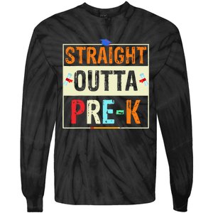 Straight Outta Pre K Preschool Graduation Gifts Tie-Dye Long Sleeve Shirt