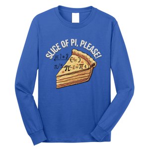 Slice Of Pi Please Funny Math Humor Pi Day Gift Long Sleeve Shirt