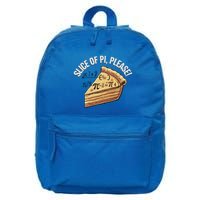 Slice Of Pi Please Funny Math Humor Pi Day Gift 16 in Basic Backpack