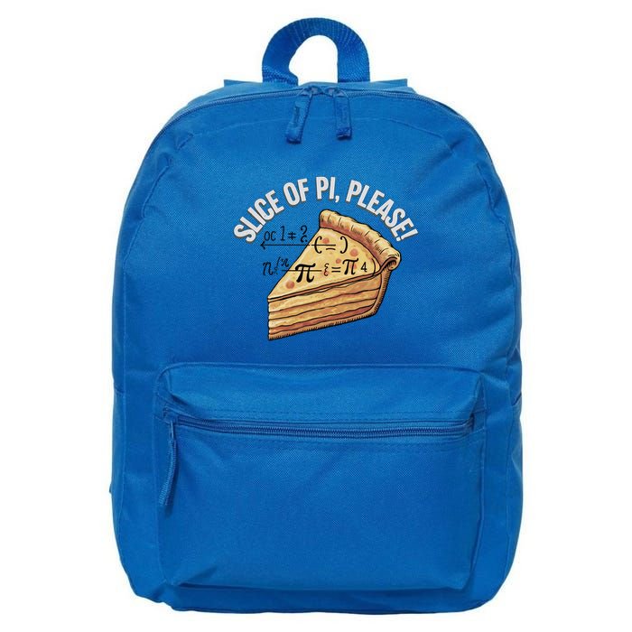 Slice Of Pi Please Funny Math Humor Pi Day Gift 16 in Basic Backpack