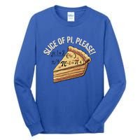 Slice Of Pi Please Funny Math Humor Pi Day Gift Tall Long Sleeve T-Shirt