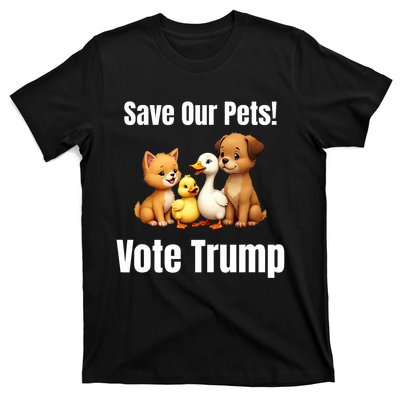 Save Our Pets Vote Trump Funny Political T-Shirt