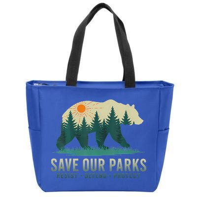 Save Our Parks Resist National Park Protect Alt Us Zip Tote Bag