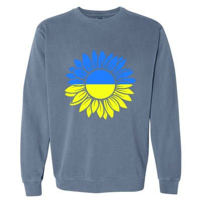 Sunflower Of Peace Ukraine Strong Vyshyvanka Garment-Dyed Sweatshirt