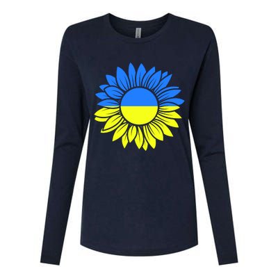 Sunflower Of Peace Ukraine Strong Vyshyvanka Womens Cotton Relaxed Long Sleeve T-Shirt