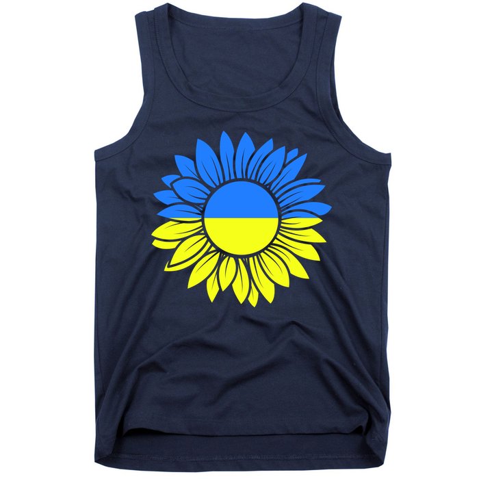 Sunflower Of Peace Ukraine Strong Vyshyvanka Tank Top