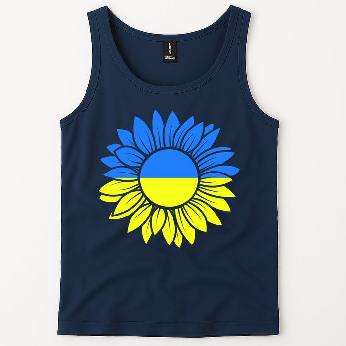 Sunflower Of Peace Ukraine Strong Vyshyvanka Tank Top