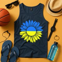 Sunflower Of Peace Ukraine Strong Vyshyvanka Tank Top