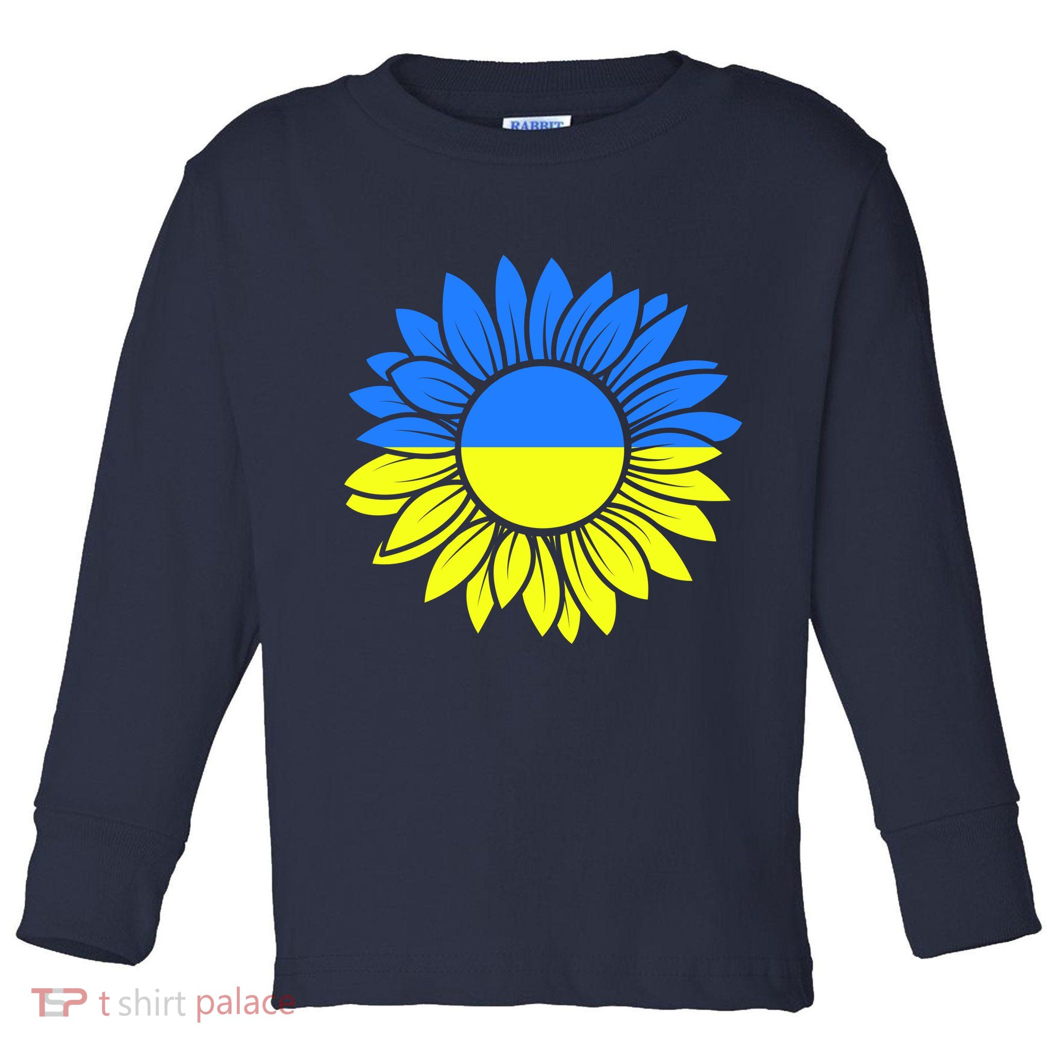 Sunflower Of Peace Ukraine Strong Vyshyvanka Toddler Long Sleeve Shirt