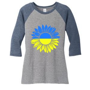 Sunflower Of Peace Ukraine Strong Vyshyvanka Women's Tri-Blend 3/4-Sleeve Raglan Shirt