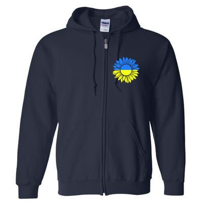 Sunflower Of Peace Ukraine Strong Vyshyvanka Full Zip Hoodie
