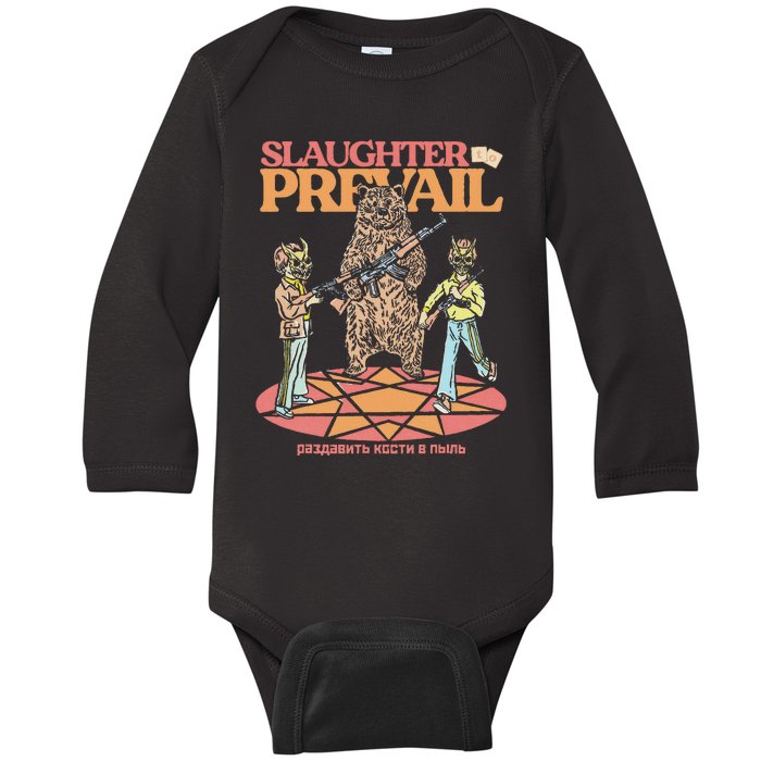 S.L.A.U.G.H.T.E.R O Prevail Baby Long Sleeve Bodysuit