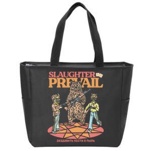 S.L.A.U.G.H.T.E.R O Prevail Zip Tote Bag