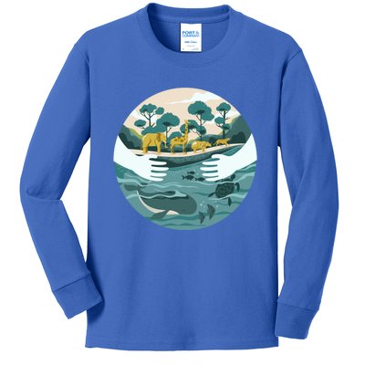 Save Our Planet Global Warming Climate Change Awareness Gift Kids Long Sleeve Shirt