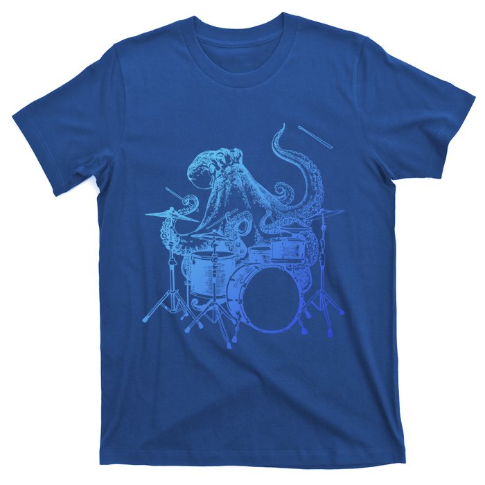 Seembo Octopus Playing Drums Drummer Drumming Musician Band Cute Gift T-Shirt