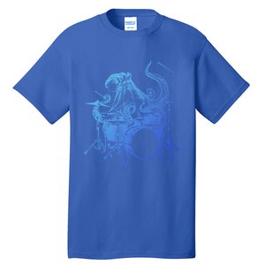 Seembo Octopus Playing Drums Drummer Drumming Musician Band Cute Gift Tall T-Shirt