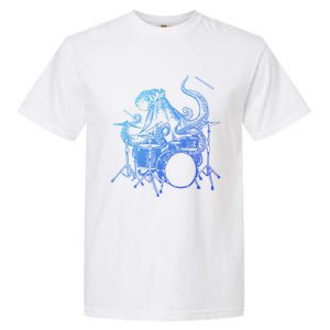 Seembo Octopus Playing Drums Drummer Drumming Musician Band Cute Gift Garment-Dyed Heavyweight T-Shirt