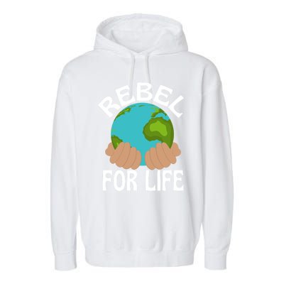 Save Our Planet Extinction Rebellion Climate Care Meaningful Gift Garment-Dyed Fleece Hoodie