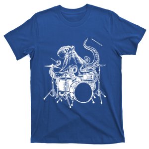 Seembo Octopus Playing Drums Drummer Drumming Musician Band Gift T-Shirt