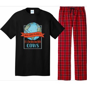 Save Our Planet Its The Only One With Cows Gift Pajama Set