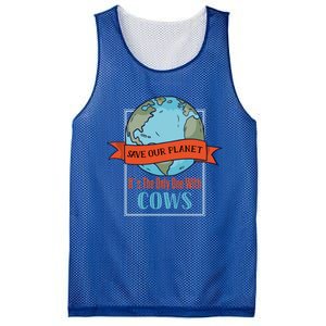 Save Our Planet Its The Only One With Cows Gift Mesh Reversible Basketball Jersey Tank