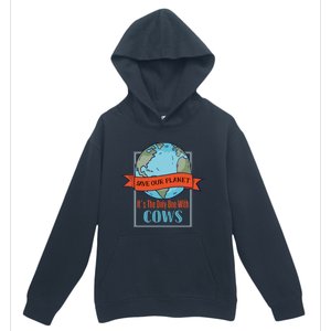 Save Our Planet Its The Only One With Cows Gift Urban Pullover Hoodie