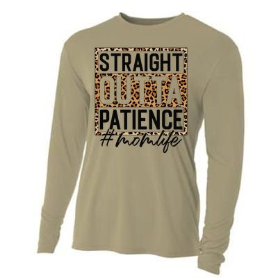 Straight Outta Patience Hashtag Mom Life Humor Mother's Day Cooling Performance Long Sleeve Crew