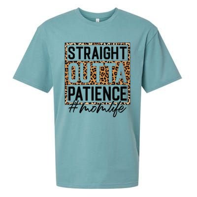 Straight Outta Patience Hashtag Mom Life Humor Mother's Day Sueded Cloud Jersey T-Shirt