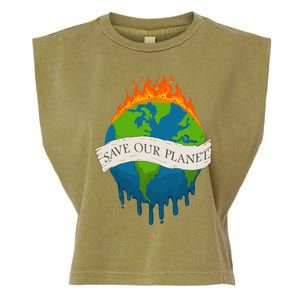 Save Our Planet Save Our Home Earth Day Gift Garment-Dyed Women's Muscle Tee